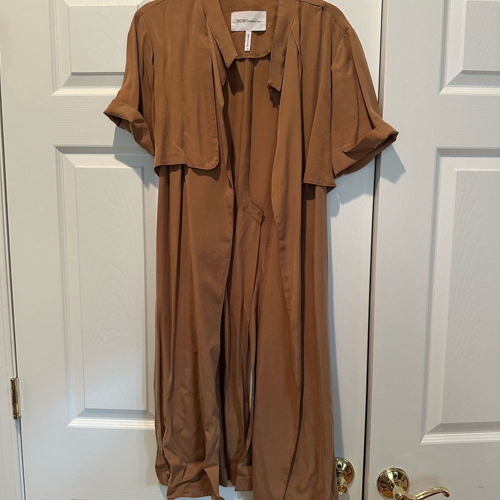 BCBGeneration Tan Open-Front Cardigan